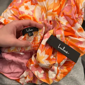 LULU’S Ashlea Orange Floral Sweetheart Mini Dress thumbnail 7