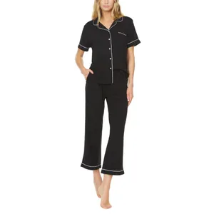 NEW Flora By Flora Nikrooz Womens Annie Notch Pajama Shirt Top T90416 Black XL thumbnail 6