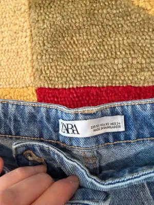 Zara Women Denim Jean Wrap Mini Skort Distressed Back Shorts Size XS thumbnail 3