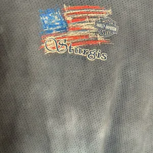 Harley Davidson sturgis lettuce hem perforated‎ long sleeve t-shirt 2006 large thumbnail 4