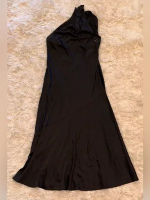 NEW Significant Other Nadia black satin dress sz 12 thumbnail 5