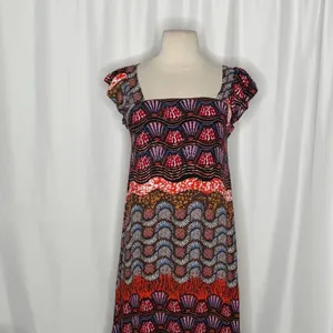Anthropologie COREY LYNN CALTER Doriane Midi Dress Print Ruffled Abstract XS thumbnail 3