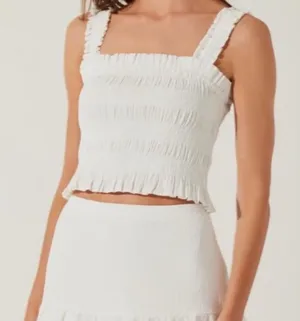 ASTR‎ The Label Textured White Ensemble Top size small thumbnail 1