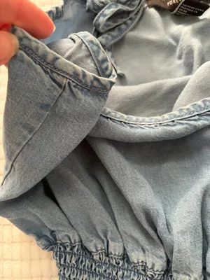 Forever 21 Blue Denim Romper Size S thumbnail 4
