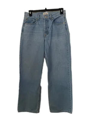 Etica Light Blue 100% Cotton High Waisted Button Fly Wide-Leg Jeans thumbnail 2