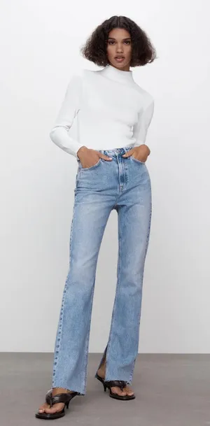 ZARA Bootcut Flare Jeans thumbnail 1