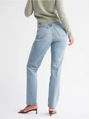 Abercrombie & Fitch Curve Love Ultra High Rise 90s Straight Jean Size 28 (6 Reg) thumbnail 4