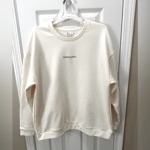 THREAD VISION Toodalooo Sweatshirt 100% organic cotton size XXL cream thumbnail 11