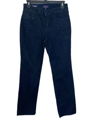 New NYDJ Marilyn Straight Jeans in dark wash size 4 short thumbnail 2