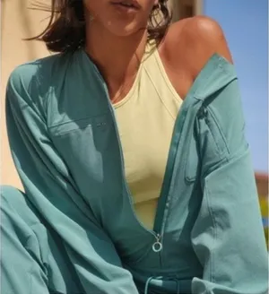 Lululemon Ventlight Zippered Jumpsuit in Tidewater Teal Size 2 thumbnail 1