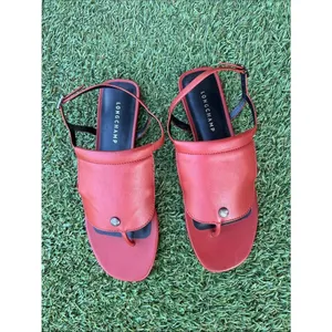 Longchamp’s New Collection of Flat Sandals, Burgundy, Size EU41/US10, NWOT thumbnail 2