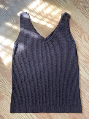 Brown Knit Sweater Vest thumbnail 1