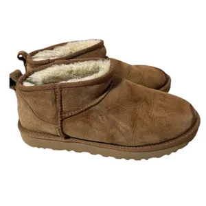 UGG Classic Ultra Mini Chestnut Suede Sheepskin Winter Ankle Boots Womens Size 9 thumbnail 2