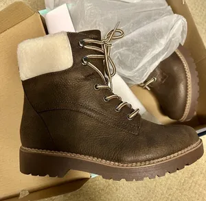 Magellan - Women's Brown Faux Fur Lined Lace Up Winter Boots - BNWT thumbnail 1