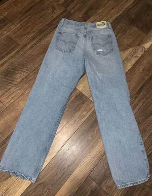 Silver tab Levi’s 94 baggy distressed denim jeans 28 $89 boho casual casual thumbnail 6