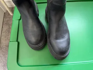 H&M Black Faux Leather Tall Boots thumbnail 5