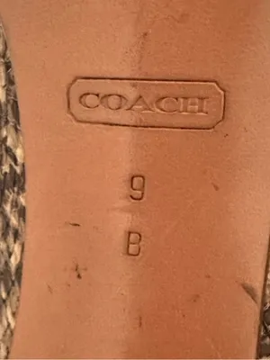 COACH Chelsey Natural Snake-Embossed Leather Round Toe Pumps High Heels Size 9 thumbnail 10