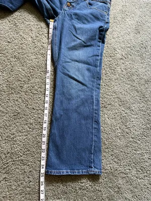 J. Crew Mid Rise Flare Crop Jeans Womens Size 29 Button Fly Cotton Stretch Denim thumbnail 5