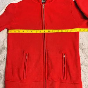 Ralph Lauren Active Red/White Hooded Zip Up Sweater Jacket Women's Size Medium‎ thumbnail 14