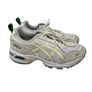 Asics Gel 1090 v2 White Green Running Shoes 6.5 thumbnail 2