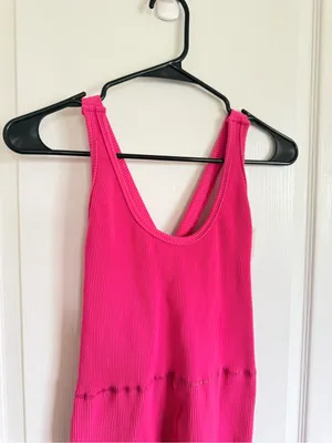 Free People Movement NEW Free Throw Onesie in Hot Pink thumbnail 3