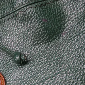 1980s Vintage Dooney & Bourke Forrest Green Leather Drawstring Crossbody Bag thumbnail 8