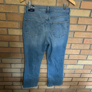 NWT J. Crew High Rise Flare Crop Denim Distressed Jeans Raw Hem Size 27 thumbnail 4