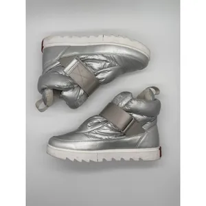 Sorel Joan of Arctic Puffy Boots Women 9 Silver Metallic Waterproof Quilted thumbnail 2