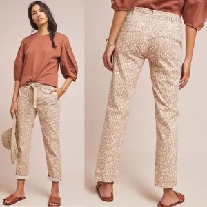 ✨Anthropologie The Wanderer Leopard/Animal Print Utility Pants with Belt✨ thumbnail 2