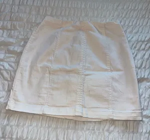 Honey Belle White Panel-Seamed Mini Skirt thumbnail 1