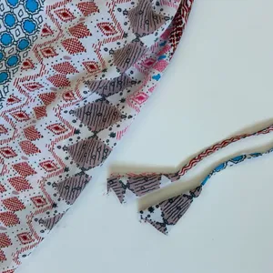 Lulus Boho Geometric Print Tassel Tie-Strap Smocked Maxi Dress Multicolor Medium thumbnail 11
