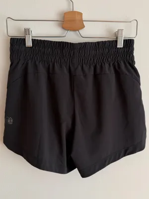 REI Co-op Swiftland Running Shorts Black Smocked Waist Pockets Liner Extra Small thumbnail 3