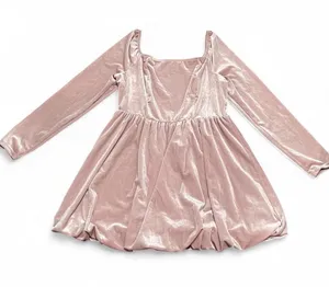Celebrity Pink Long Sleeve Velvet Mini Dress thumbnail 1