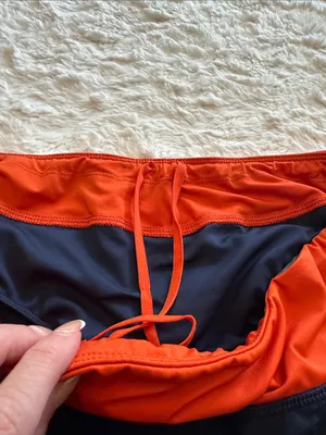 Nike Navy and Orange Houston Astros Women’s Athletic Shorts- Size XL thumbnail 8