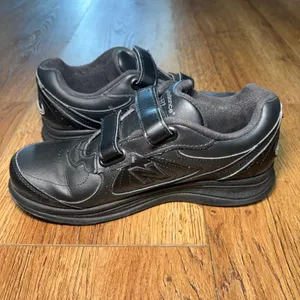 New Balance 577 Womens Size 8 2A Walking Shoes Black Leather Hook Loop WW577VK thumbnail 7