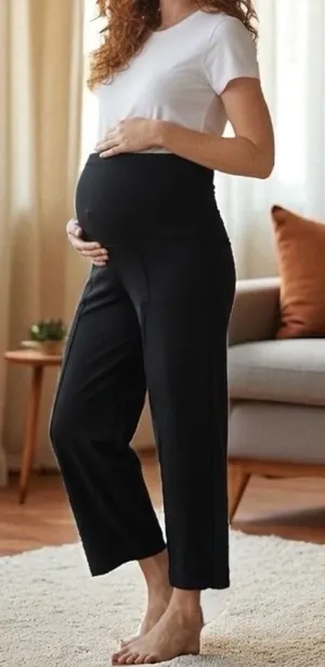 Motherhood Maternity | Black Capri Pants Stretch‎ Comfort Waistband Size Small thumbnail 1