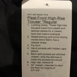 Pleat-Front High-Rise Trouser Regular thumbnail 4