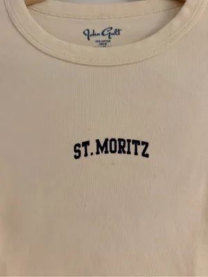 Brandy Melville John Galt Cream 'St. Moritz' Short-Sleeve Tee Size: Small thumbnail 2