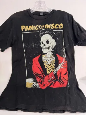 Tultex Panic at the Disco Skeleton Graphic Concert T Shirt thumbnail 1