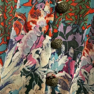 Akemi + Kin x Anthropologie | Floral V-Neck Button Front Flutter Sleeve Dress, S thumbnail 7