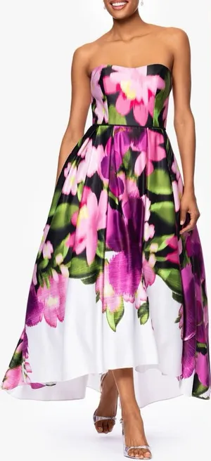 Betsy & Adam (G2) Strapless High-Low Gown NWT SIZE 10 thumbnail 1