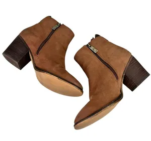 Blondo Waterproof Leather Booties Brown 8.5M Double Zipper thumbnail 2