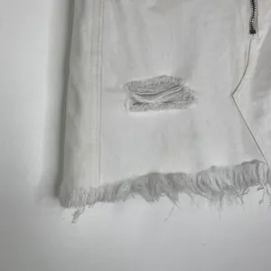 Sanctuary‎ White Denim Frayed Zipper Detail Mini Jean Skirt Womens Size 24 thumbnail 6