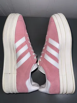 Adidas Gazelle Bold ‘Super Pop” Pink Suede Women's Sneakers with White Stripes thumbnail 6