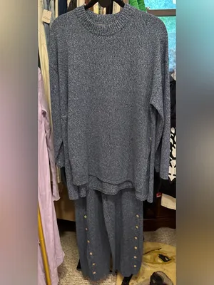 NWT Free People Free-Est Button Up Sweater Set - Blue Sea Combo - XS thumbnail 11