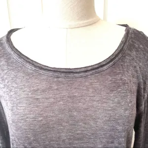 Free People grey burn out high low shirt thumbnail 4