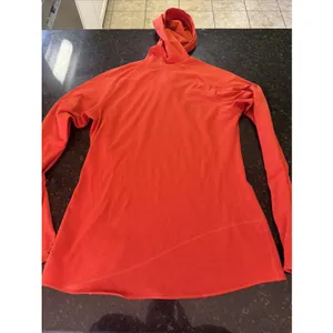 Mountain Hardwear Women's Orange Performance Hoodie Running Hiking Sz M Shirt thumbnail 6