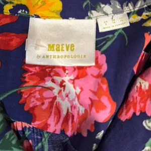 Maeve Anthropologie Blue Floral Top thumbnail 3