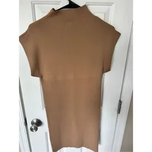 Anthropologie Mock-Neck Cap-Sleeve Mini Dress Size S NWT thumbnail 7