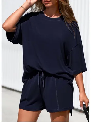 NEW KIRUNDO 2 Piece Sets Lounge Travel Sets Casual Oversized Tshirts Shorts L thumbnail 4